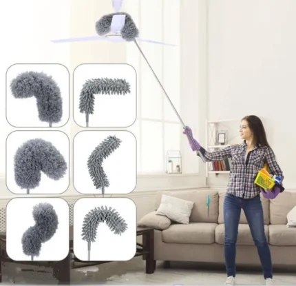 Adjustable Microfiber Dusting Brush Extend Stretch Feather Home Duster Air-condition Car Furniture Household Cleaning Brush - Minimalistic