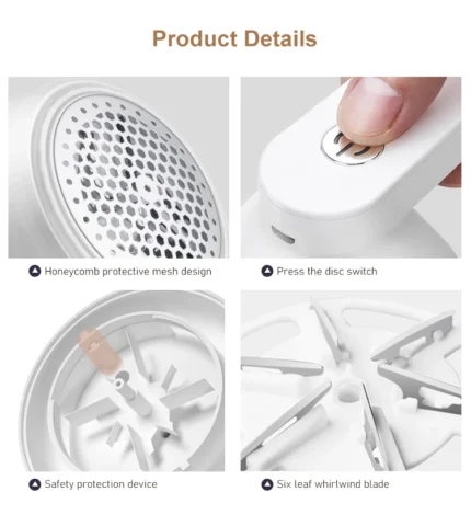 Lint Shaver Defuzzer Sweater Shaver,Rechargeable Lint Remover for Furniture Couch Carpet Curtain Clothes - Image 6
