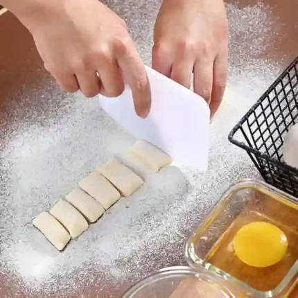 3 pis Plastic Cake Cream Spatula Scraper Dough Cutter Fondant Bread Pizza Tools Spatula Cake Butter Scraper - Image 3