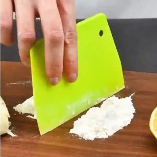 3 pis Plastic Cake Cream Spatula Scraper Dough Cutter Fondant Bread Pizza Tools Spatula Cake Butter Scraper