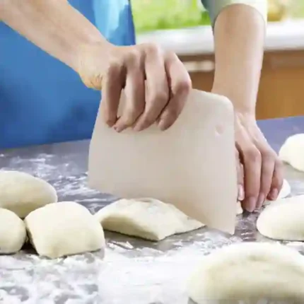 3 pis Plastic Cake Cream Spatula Scraper Dough Cutter Fondant Bread Pizza Tools Spatula Cake Butter Scraper - Image 5