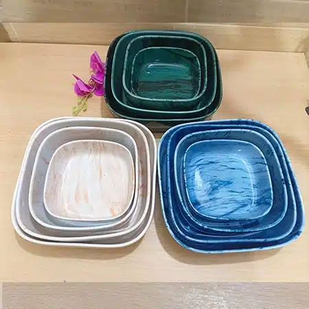 Untitled-1 4 pcs colorful Square Serving Dish - Image 1