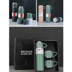 500ml Double-layer Stainless Steel Thermos Coffee Business Travel Water Bottle Tea Infuser Bottle with Portable Water Cup
