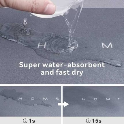 Super Absorbent Floor Mat, Memory Foam Bath Mat Absorbent Super Cozy Soft Strong - Image 4