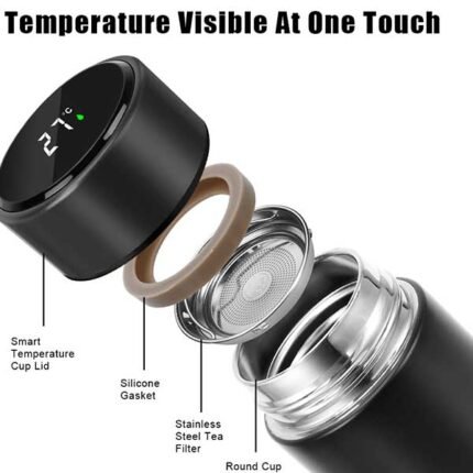 Tamparature Thermos Water Bottle with Temperature Display Traveling Bottle 500 ML, - Image 4