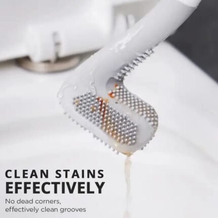 Soft Wall Hanging Multi-functional Silicone Toilet Brush - Image 4