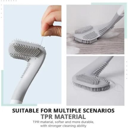 Soft Wall Hanging Multi-functional Silicone Toilet Brush - Image 6