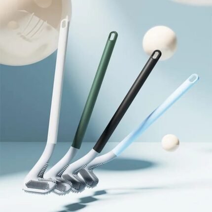 Soft Wall Hanging Multi-functional Silicone Toilet Brush