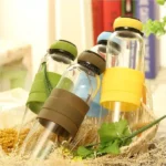 Borosilicate Glass Water Bottle - Durable, Leakproof, Dishwasher Safe, 500 ml