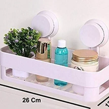 Plastic Vacuum Suction Shelf Wall Mounted Plastic Storage Rack - Image 3