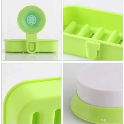 Plastic Vacuum Suction Shelf Wall Mounted Plastic Storage Rack - Image 2