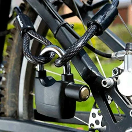 Security Alarm Lock Specially for Bike and Door - Black and Silver - Image 3
