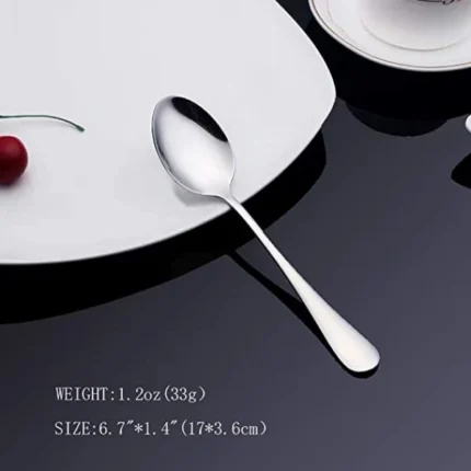 6.7 Inches Stainless Steel tea Spoon/fork Set of 6 - Image 2
