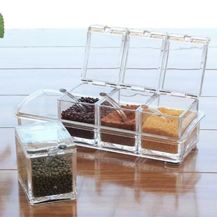 4 IN 1 Crystal Seasoning Box Acrylic Spice Container - Image 2