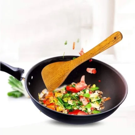 Bamboo Spatula.Long Handle Flat Frying Spatula. - Image 3
