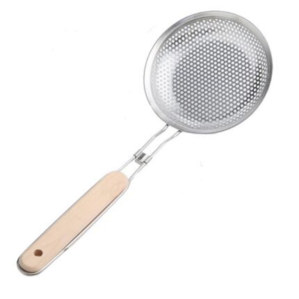 Frying strainer/Large Oil Strainer With plastic Handle/Tel Chakni -Stainless Steel - Image 4