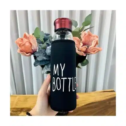 Jazz Style Water Bottle, Aluminum Cap with Glass 550ml