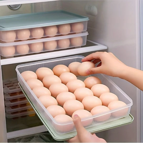 85c5e8409cfd715038fa04d6831273a4 24/15 grid Egg Storage Box Food Container - Image 1