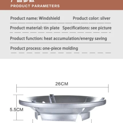 High Efficiency 8 Hole Gas Stove Energy Saving Cover Heat Insulation Pot Holder Wind Shield Rack - Image 3