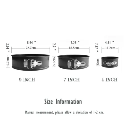 9 Inch 1-pc suit Non-stick Bakeware Movable Bottom Lock Cake Mold - Image 2