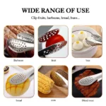 Stainless Steel Kitchen Tongs Barbecue Steak Clip