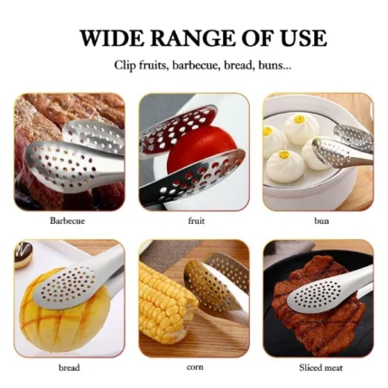 Stainless Steel Kitchen Tongs Barbecue Steak Clip