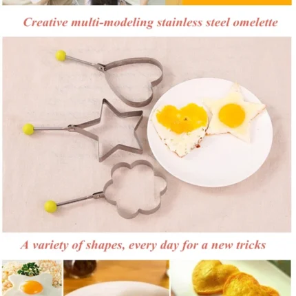 3 Pcs Cake Set Stainless Steel Egg Mold - Image 3