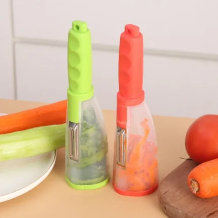 Peeler With Rubbish Bin Stainless Steel Multi-function Vegetable Peeler - Image 4