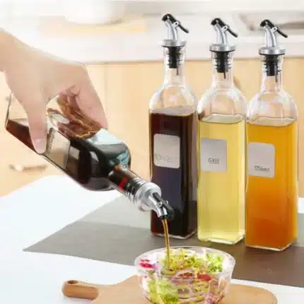 Oil Savings Glass Jar Kitchen Oil Glass Jar 300 ml