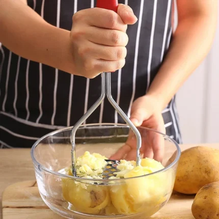 Stainless Steel Potato Masher Potatoes Fruit Vegetable  Press Crusher Tools