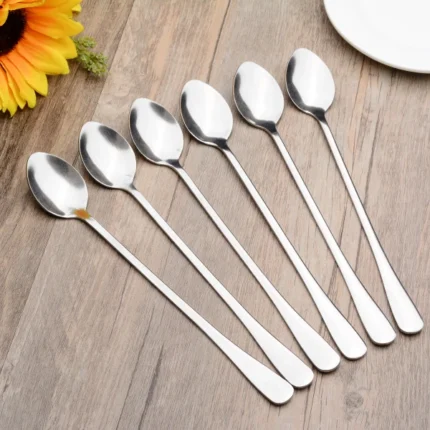 1 pcs/set Long Handled Stainless Steel JUSSE, acar ,pickle ,Coffee Spoon Ice Cream Dessert Tea Spoon For Picnic Kitchen Accessories MAYITR - Image 2