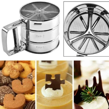 Stainless Steel MUG Flour Sifter Fine Mesh Powder - Image 2