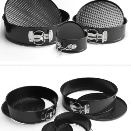 9 Inch 1-pc suit Non-stick Bakeware Movable Bottom Lock Cake Mold - Image 5