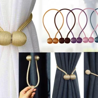 1 pair Magnetic Curtain Tieback  Magnet Clip For Curtain Rod