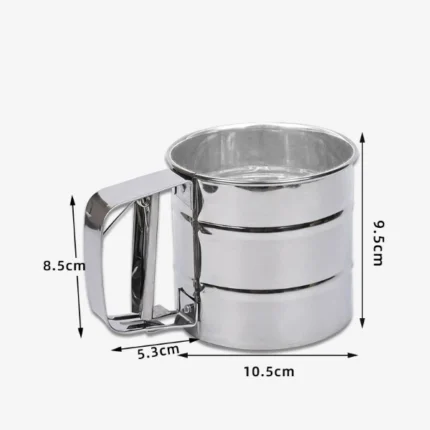 Stainless Steel MUG Flour Sifter Fine Mesh Powder - Image 4