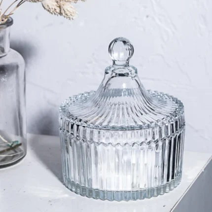 Luxury sugar bowl candy Jars with glass lid for home decoration - Image 6