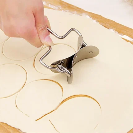 Stainless Steel Dumpling Maker Manual  Dough Cutter roller Knife