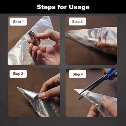 10 piece Plastic Piping Bags Cake Cream Decorating - Image 4
