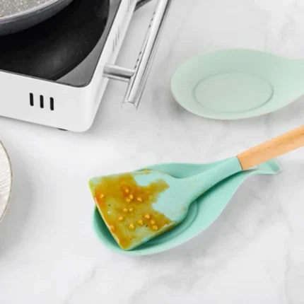Silicone Kitchen Cooking Spoon Rest Mat Heat Resistant Utensil Spatula Holder - Image 2