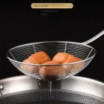 Stainless Steel Strainer Ladle Wire Skimmer Spoon With Handle