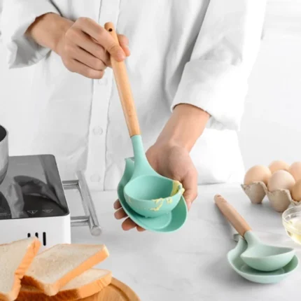 Silicone Kitchen Cooking Spoon Rest Mat Heat Resistant Utensil Spatula Holder - Image 3