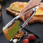 Stainless Steel BBQ Buffet Bread, Ice,3pcs set Cooking Food Clip / Tongs Clamp