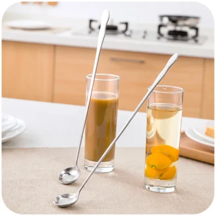 1 pcs/set Long Handled Stainless Steel JUSSE, acar ,pickle ,Coffee Spoon Ice Cream Dessert Tea Spoon For Picnic Kitchen Accessories MAYITR - Image 4