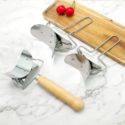Stainless Steel Dumpling Maker Manual  Dough Cutter roller Knife - Image 2