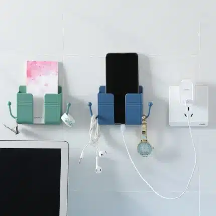 Mobile Phone Charging Hanging Holder Multifunction Wall Mounted Plug Bracket - Image 2