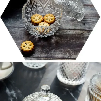 Luxury sugar bowl candi Jars with glass lid for home decoration - Image 4