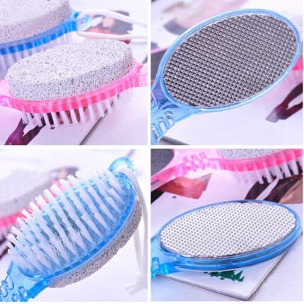 1pcs/ 4 Step Pedicure Paddle Multi-use Foot Care Brush Pumice Scrubber Scraper
