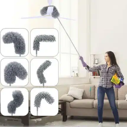 Adjustable Microfiber Dusting Brush Extend Stretch Feather Home Duster Household Cleaning Brush