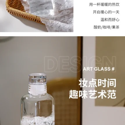 Transparent Bottle 500ml  Large Capacity food grade plastic Water Bottle with Time Marker Water Drink Milk Juice Travel Cup - Image 5