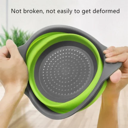 Strainer Collapsible Drainer With Handle Kitchen Tools (Multi-color) - Image 4
